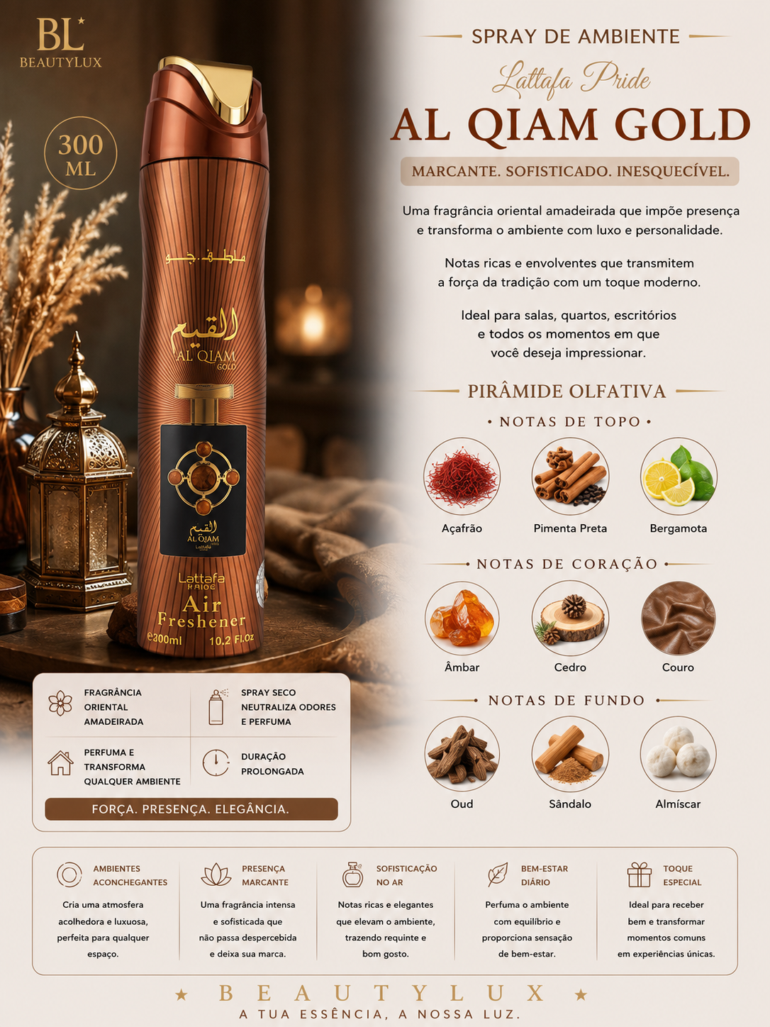 Spray de Ambiente Al Quiam Gold Lattafa