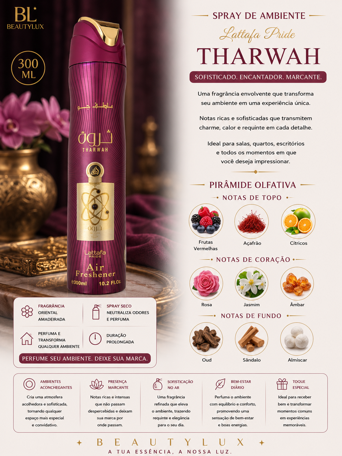 Spray de ambiente Tharwah Lattafa