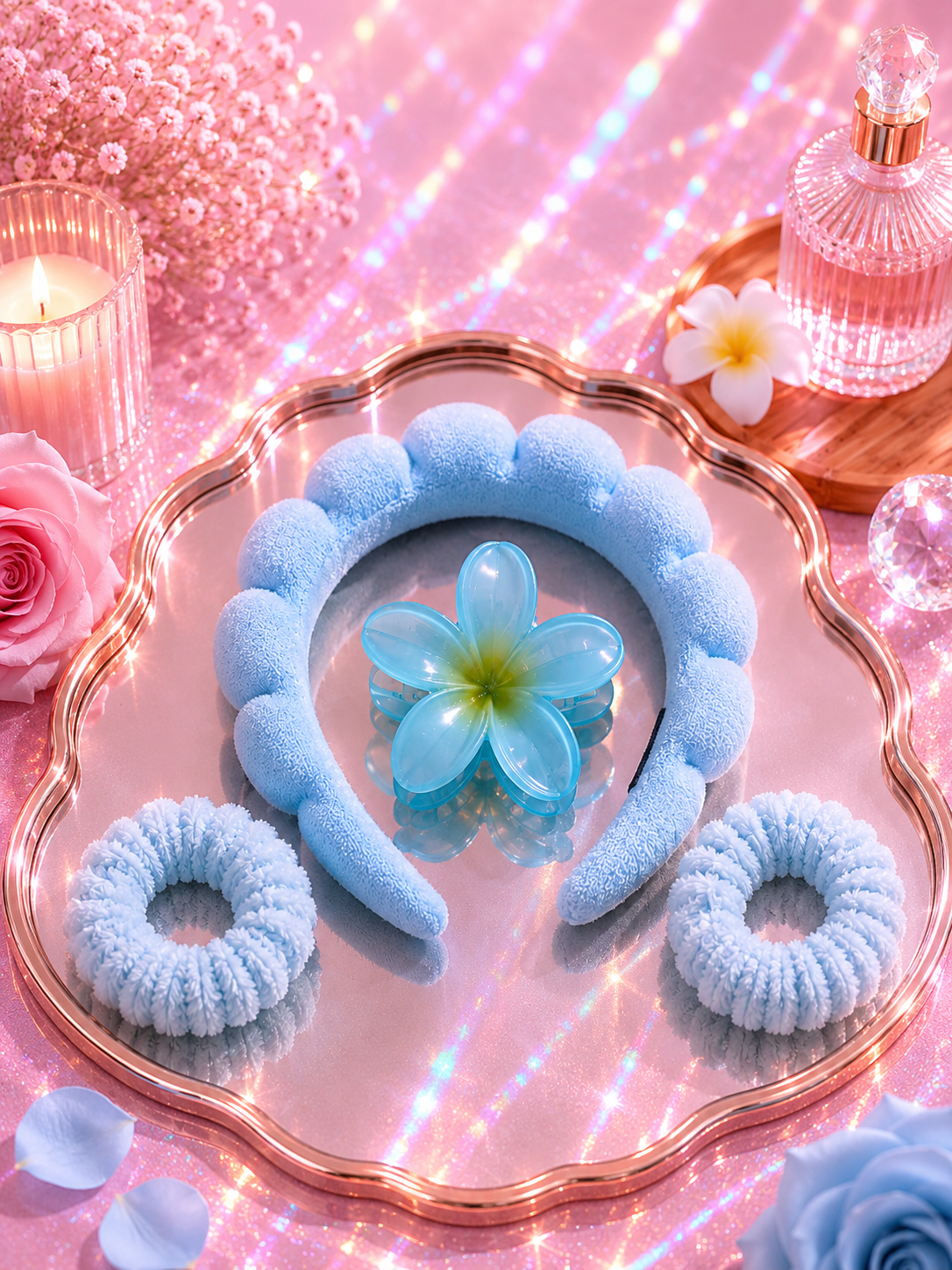 Kit de Acessórios para Cabelo e Skin Care🌸✨