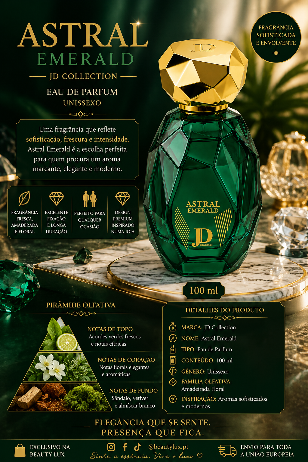 Astral Emerald – Eau de Parfum 100 ml 💚✨Unisexo