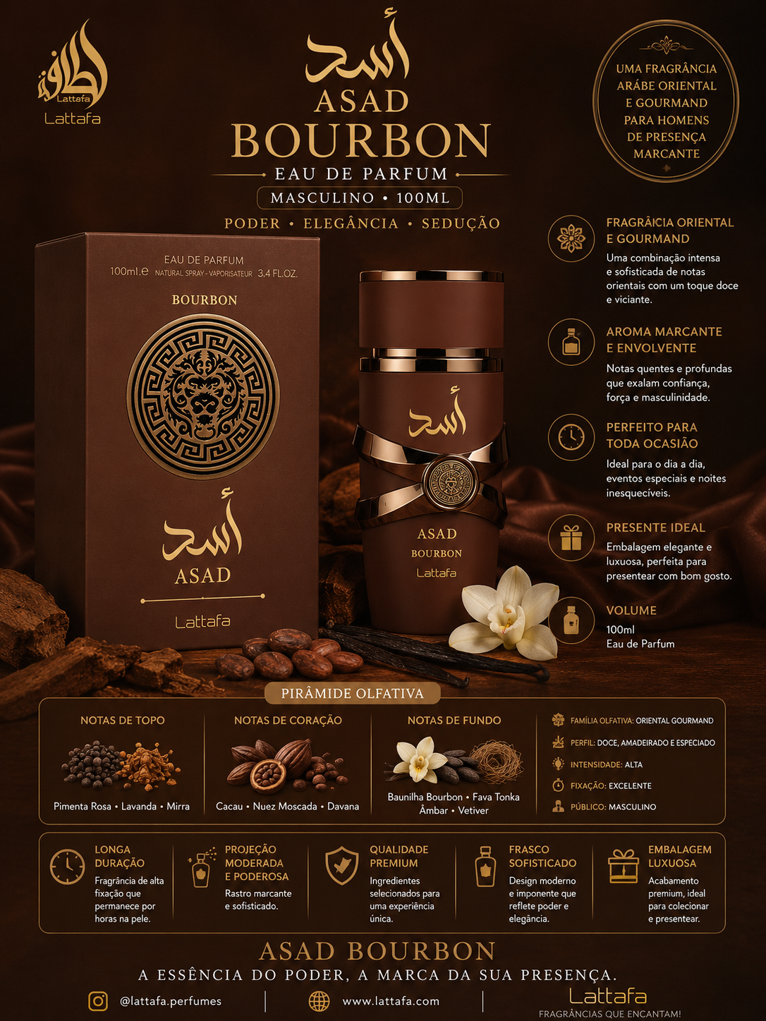Asad Bourbon Lattafa 100 ML