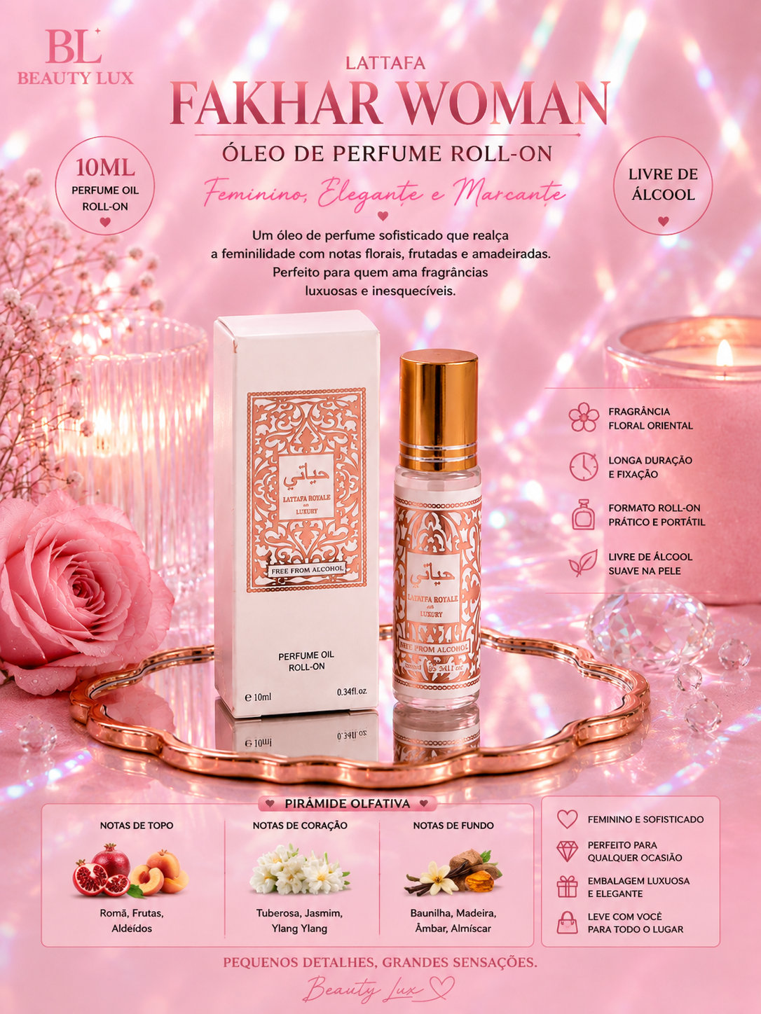 Perfume em Roll On 10 ML Fakhar Lattafa