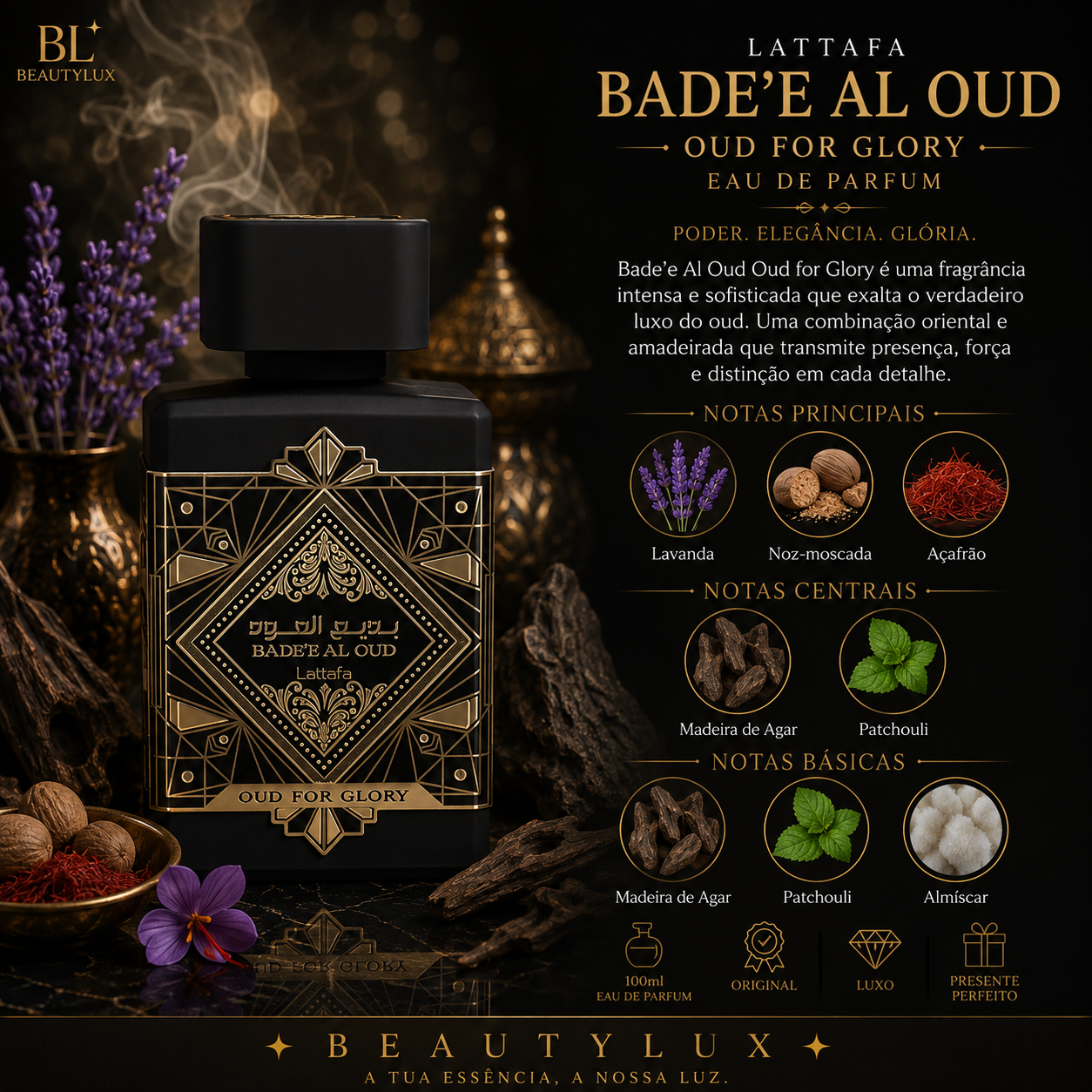 Lattafa Bade'e Al Oud Oud for Glory Eau de Parfum