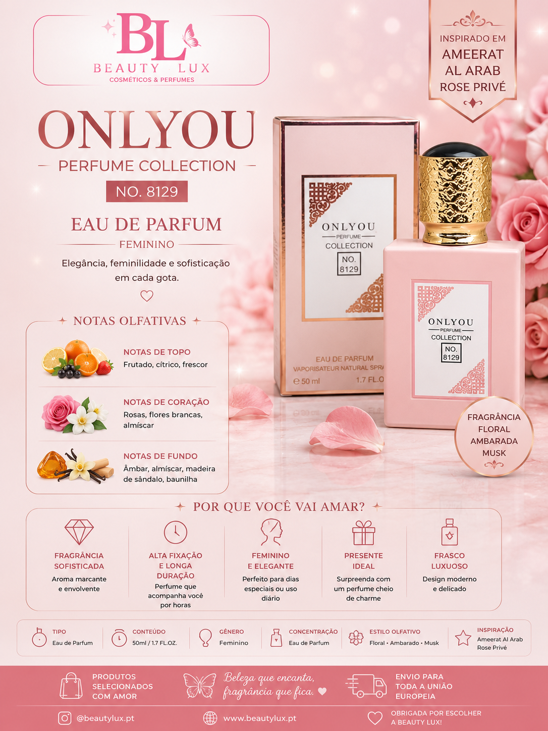 Miniatura Ameerat Al Arab Rose 30 ML