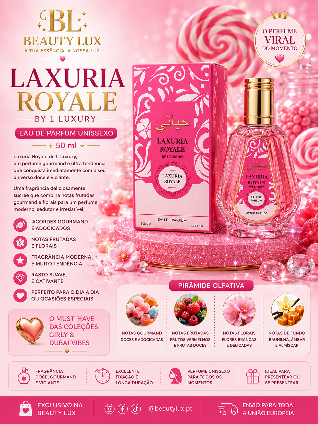 Perfume Inspiração Yara Candy 50ML