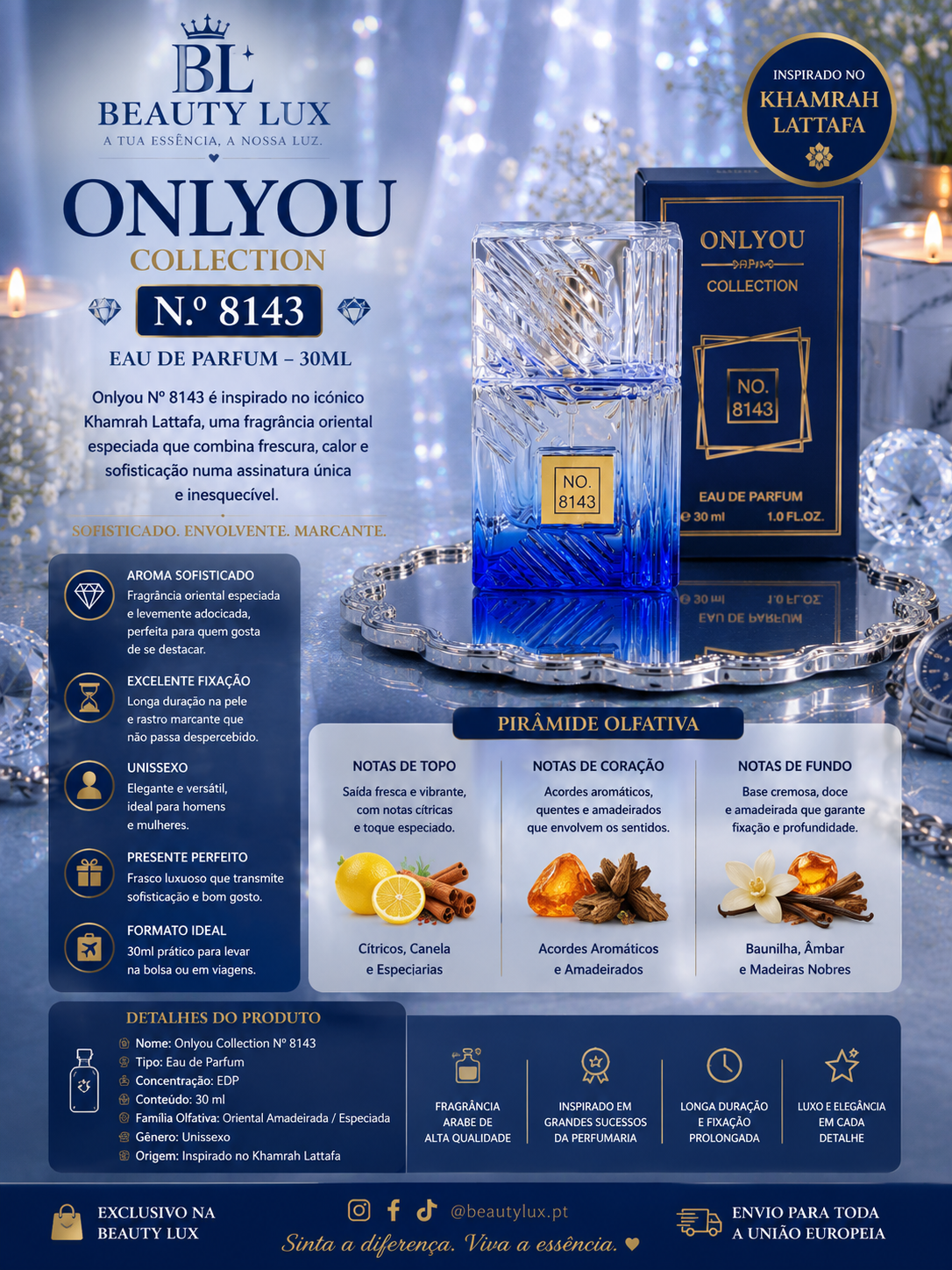 Miniatura Perfume Khamrah Blue Lattafa 30ML