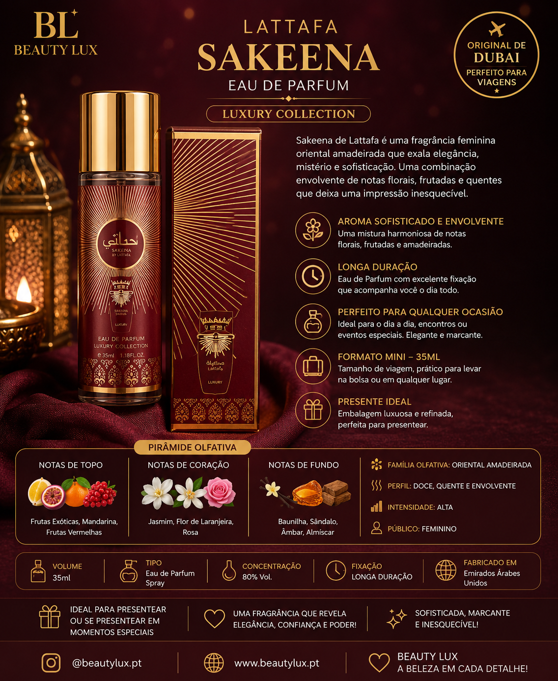 Perfume Sakeena Lattafa 35ML