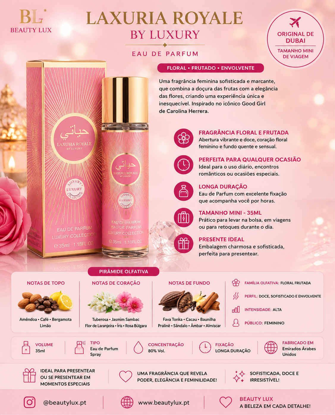 Perfume Haya Lattafa 35ML