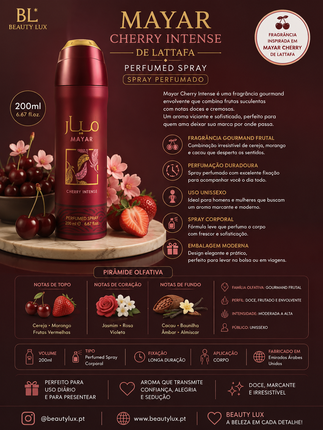 Deo Spray Mayar Cherry Intense Lattafa