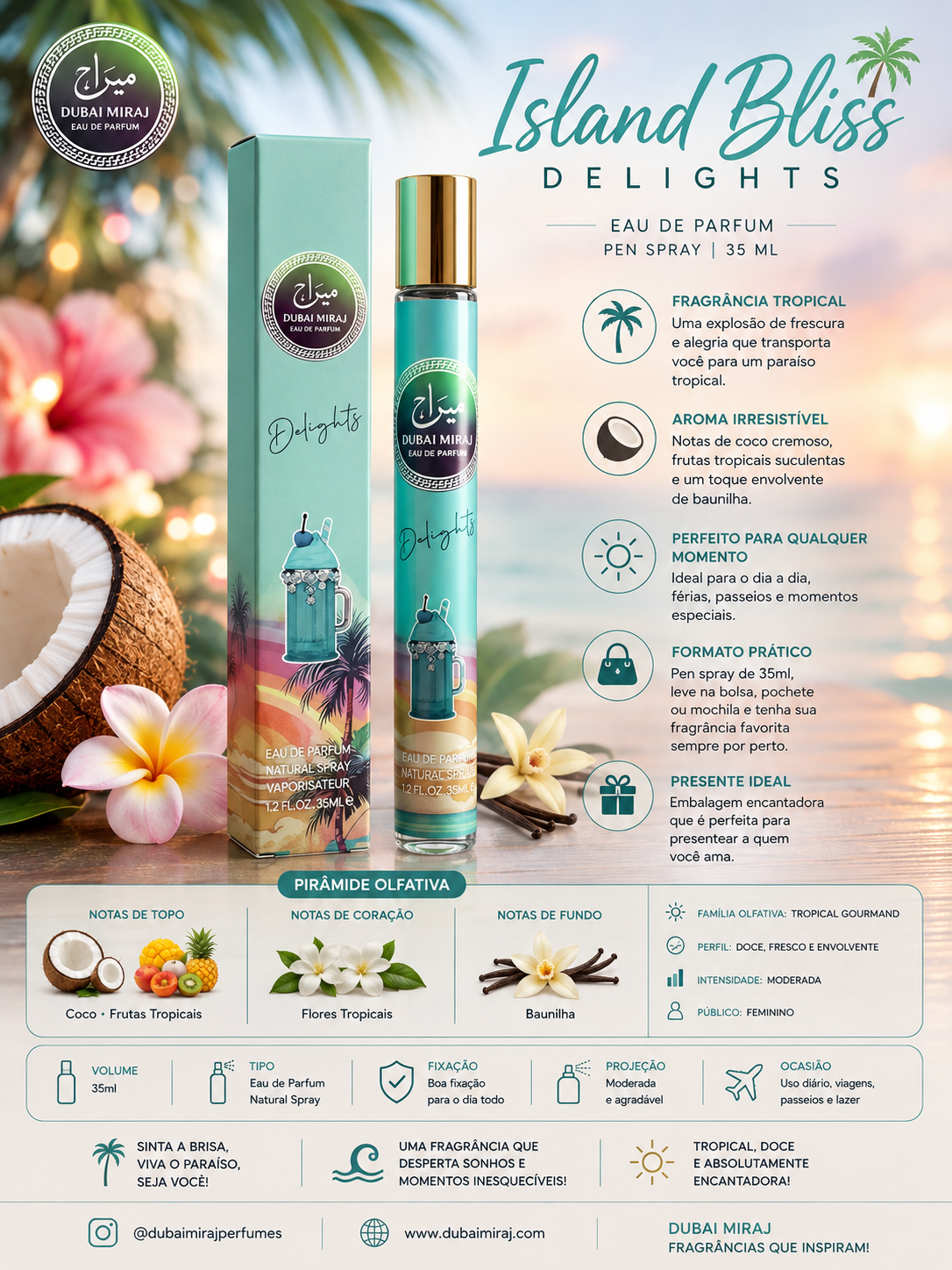 Perfume 35 ML Island BlissLattafa