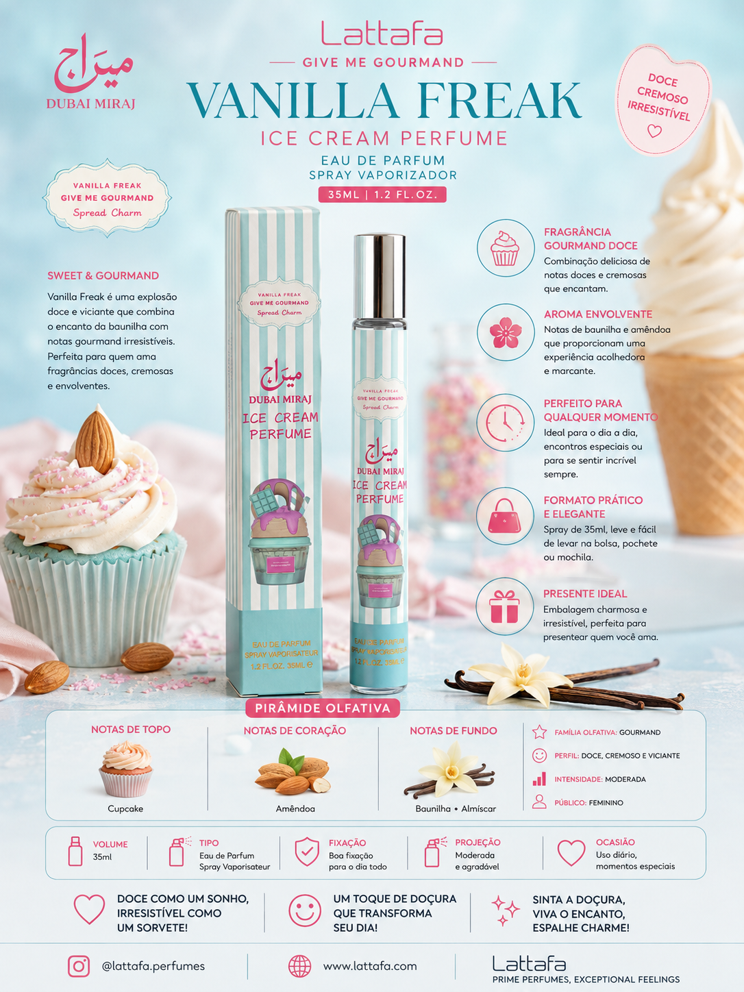 Perfume 35 ML Give Me Vanilla Freak Ice Cream Lattafa