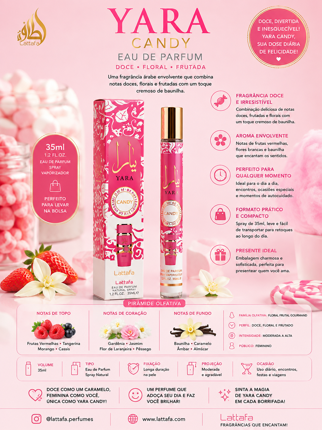 Perfume 35 ML Yara Candy Lattafa