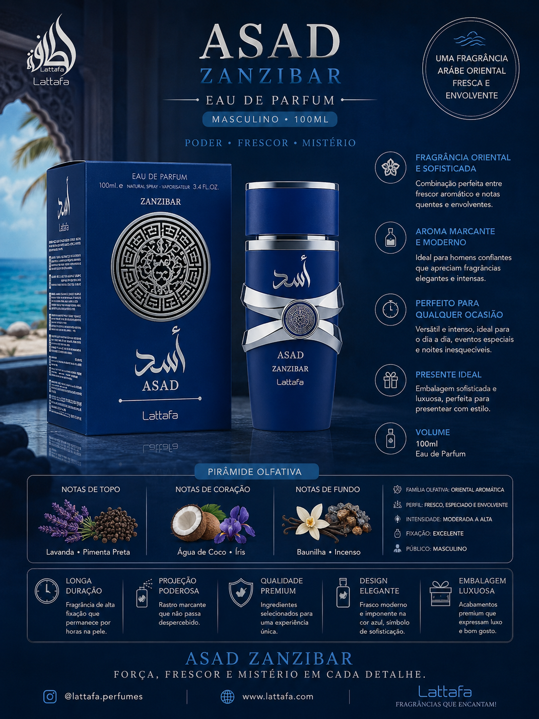 Asad Zanzibar Lattafa 100ML