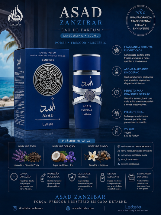 Asad Zanzibar Lattafa 100ML