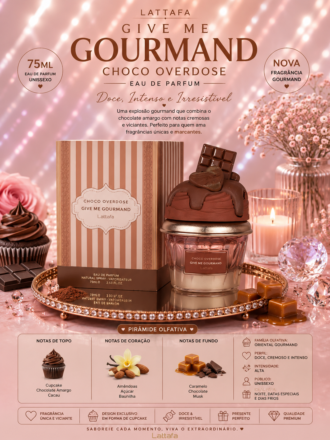 Give me Gourmand Choco Overdose 75 ML Lattafa