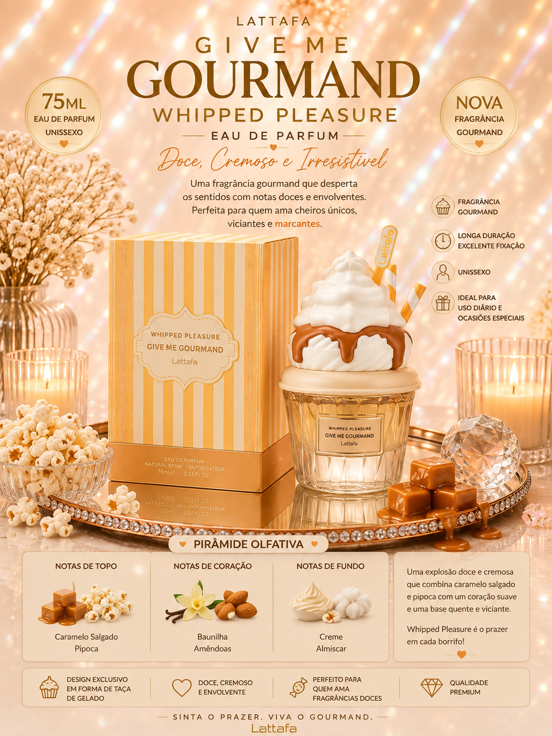 Give me Gourmand Whipped Pleasure 75 ML Lattafa