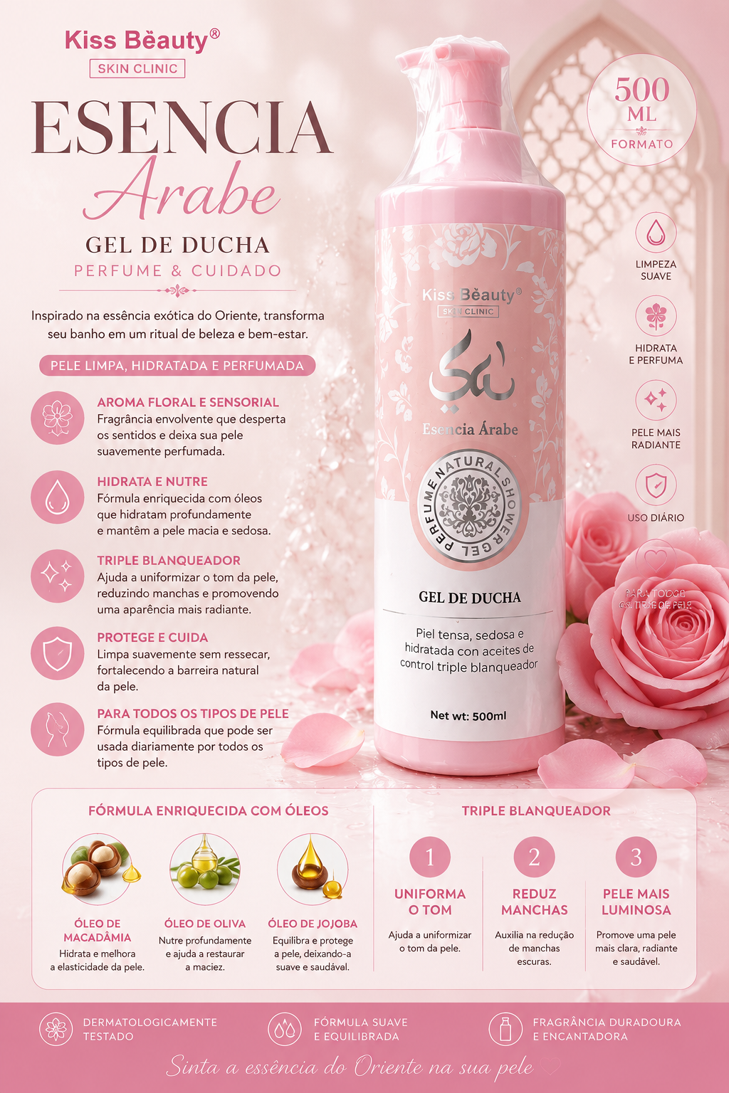 Gel de Douche Kiss Beauty Yara 500 ML